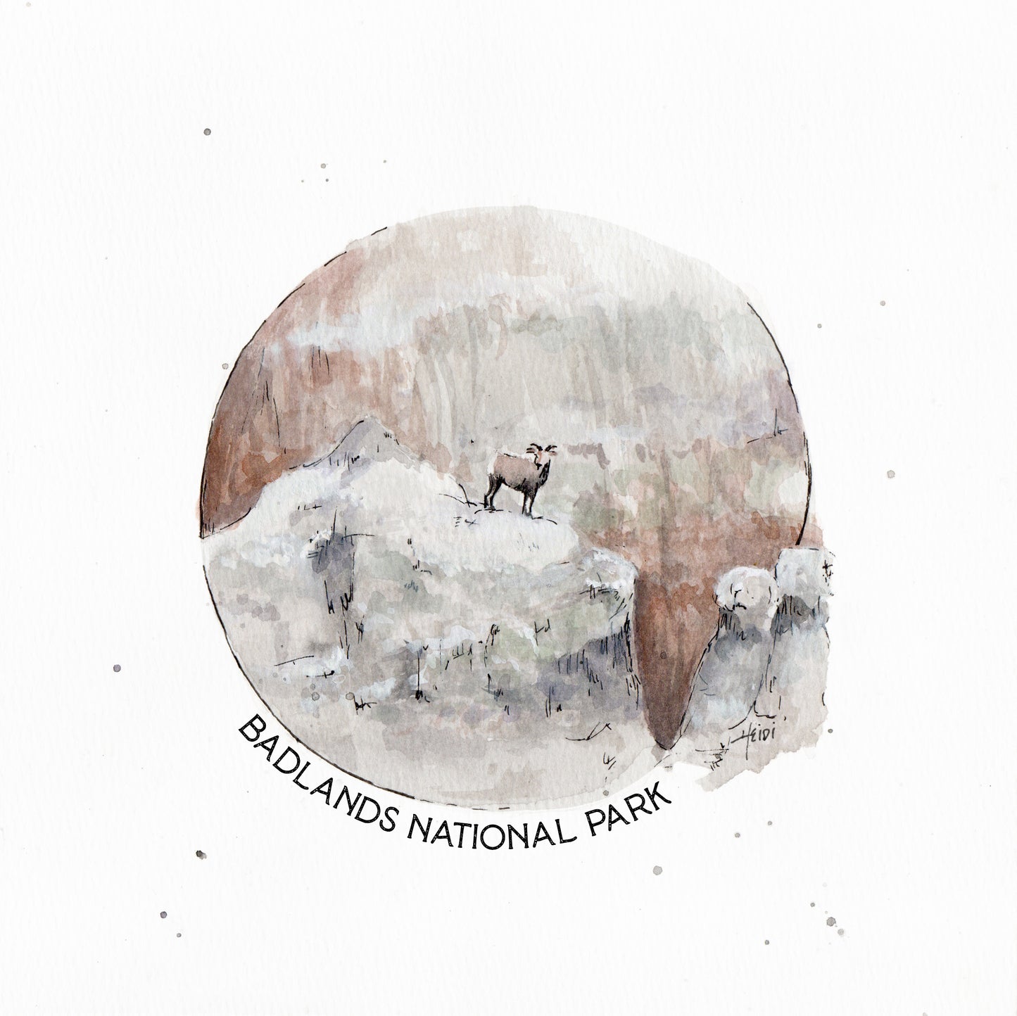 Badland National Park 8x8 print
