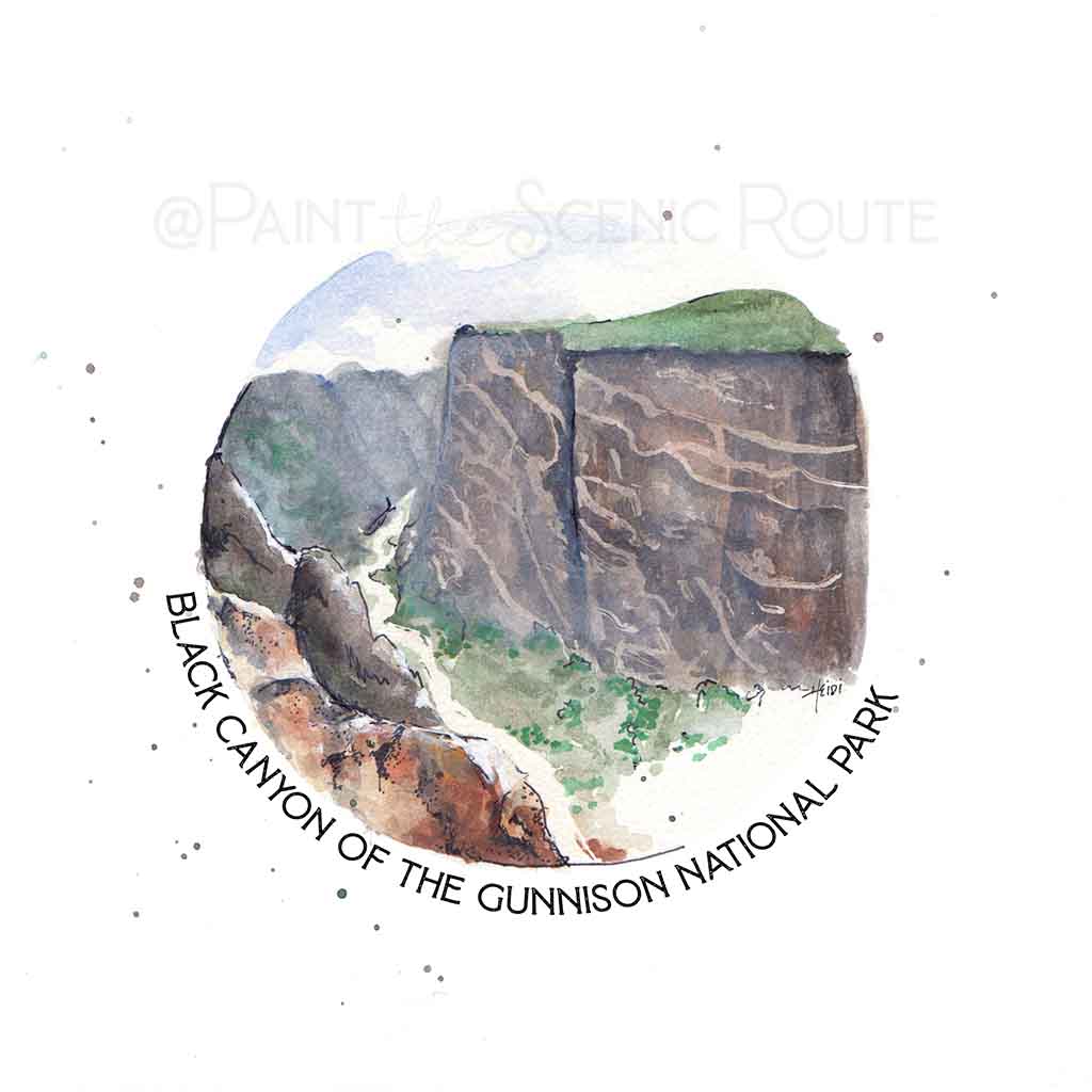 Black Canyon of the Gunnison National Park View 8x8 print