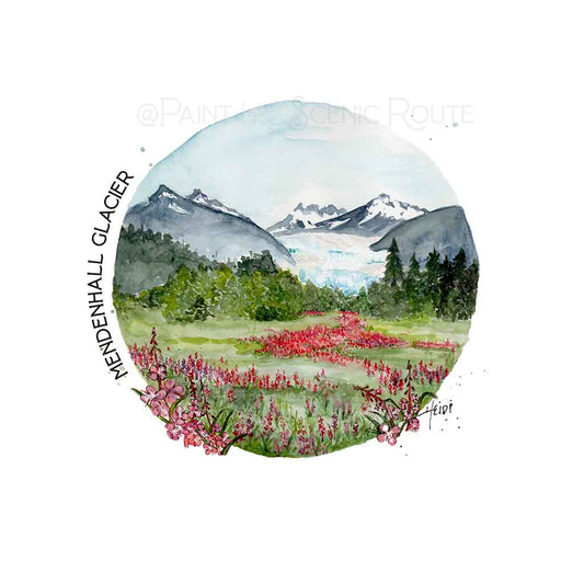 Mendenhall Glacier 8x8 print