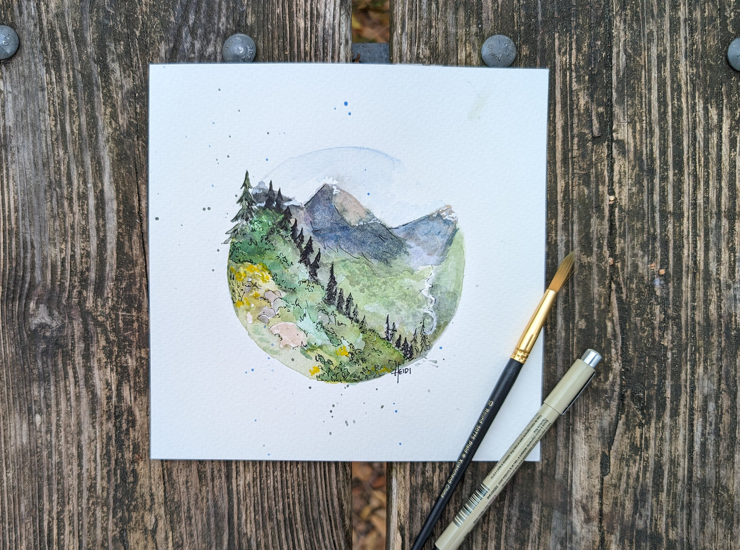 Glacier National Park View 8x8 print