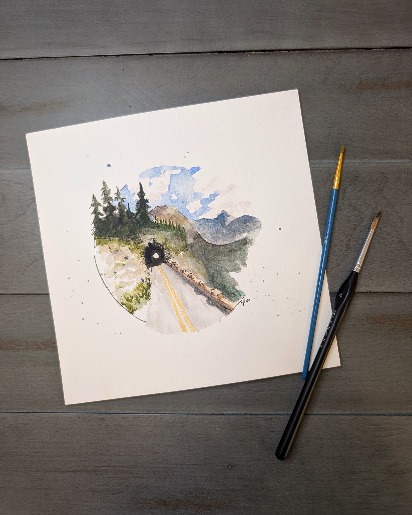 Glacier National Park Tunnel 8x8 print