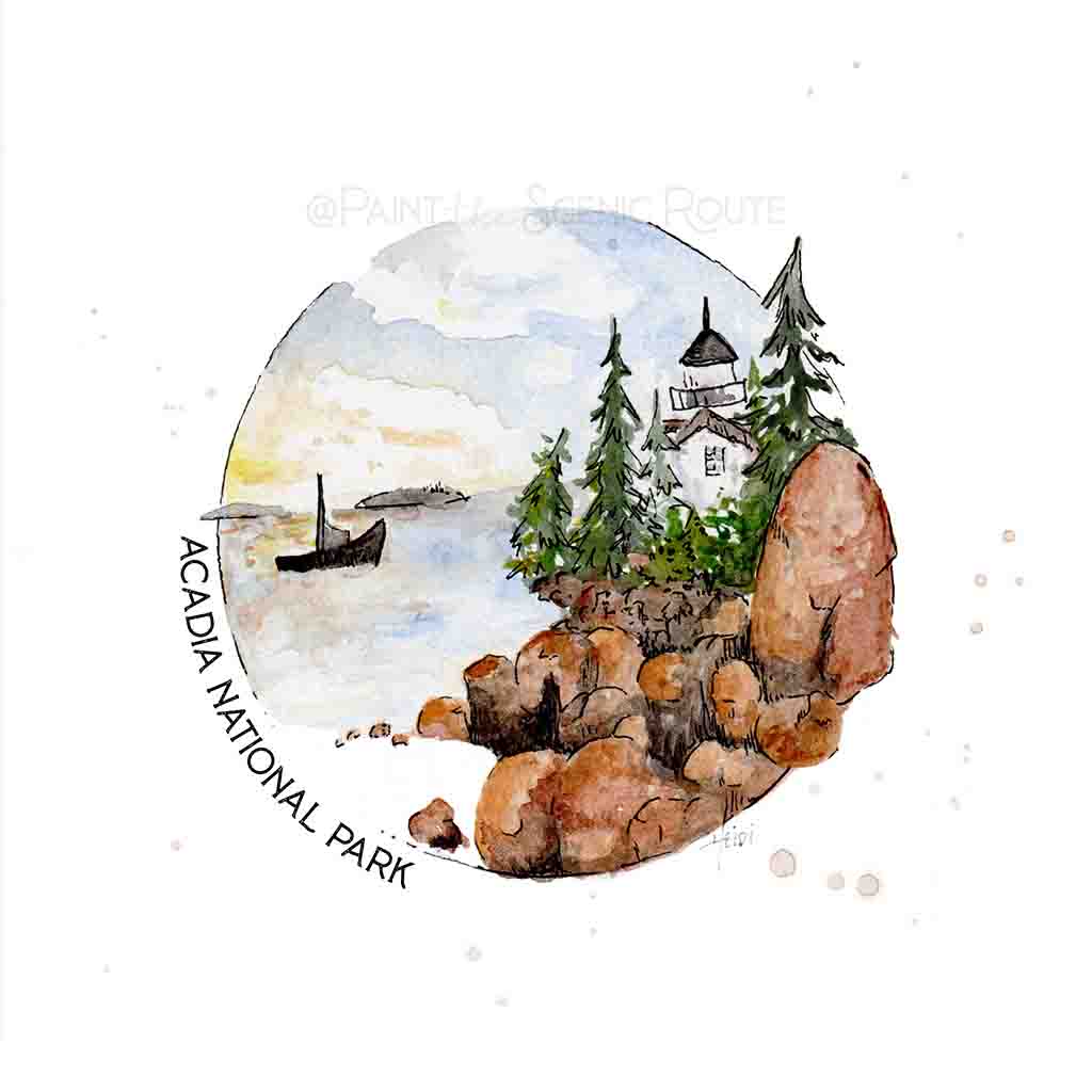 Acadia National Park 8x8 print