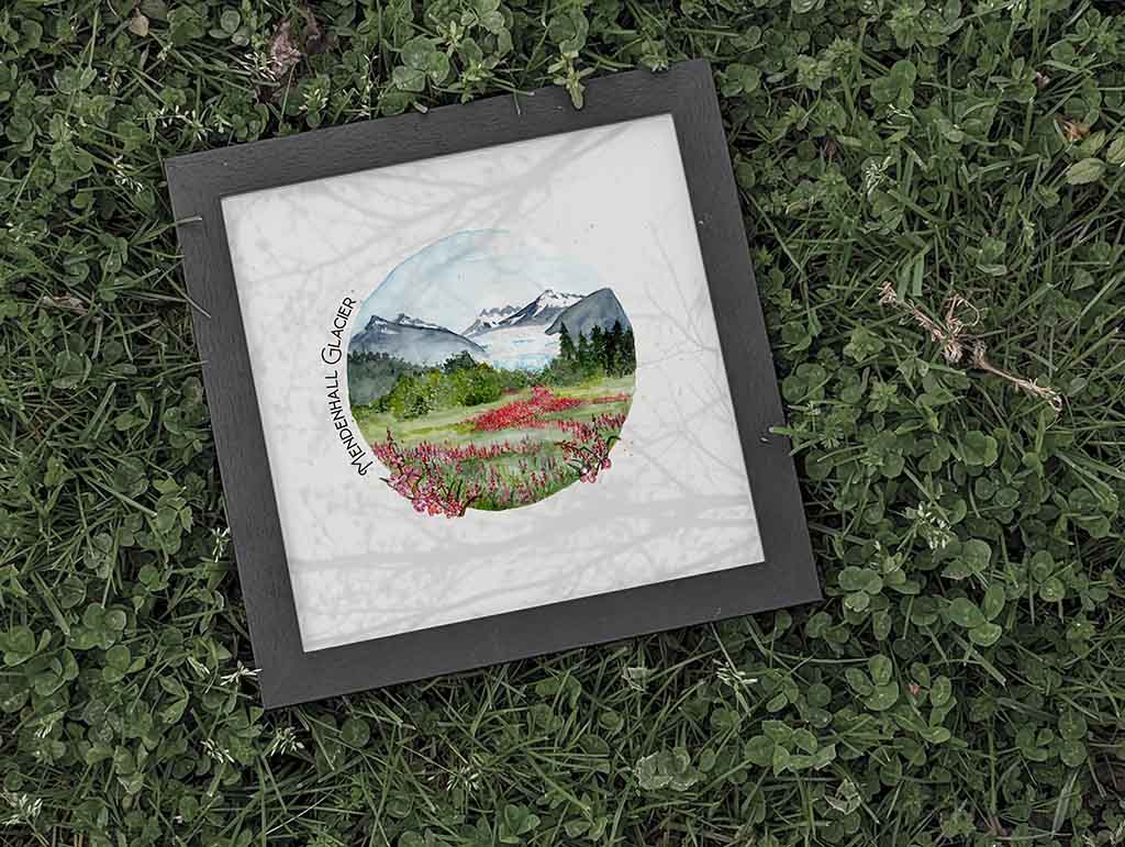 Mendenhall Glacier 8x8 print