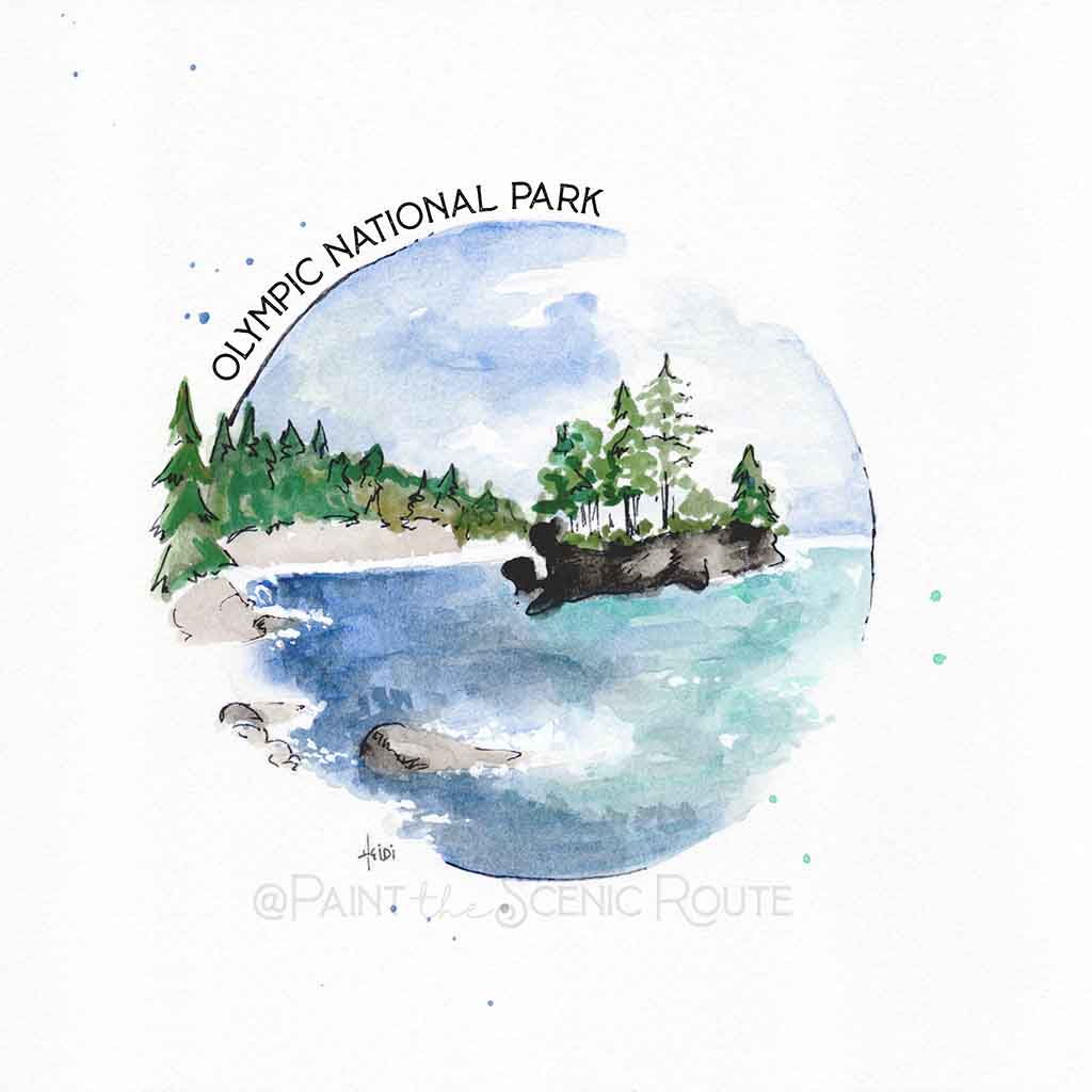 Olympic National Park 8x8 print